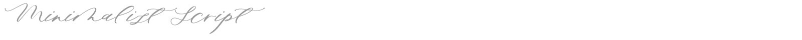 Minimalist Script font preview